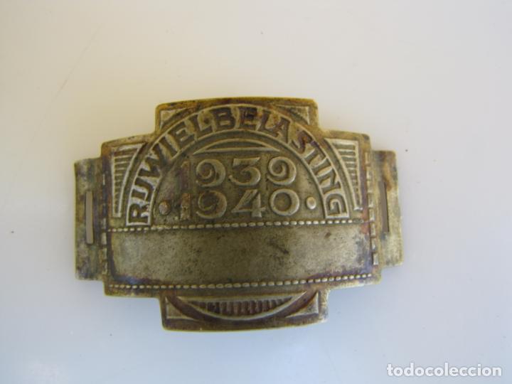 Coches y Motocicletas: 2- Chapa Ru Wiel Belasting bicicleta 1939 1940. Holanda Paises Bajos