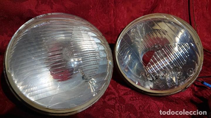 Coches y Motocicletas: PAR DE FAROS CRISTAL CIBIE PARA COCHES CLASICOS RENAULT, CITROEN, SEAT. CRISTAL 14 CM DE DIAMETRO