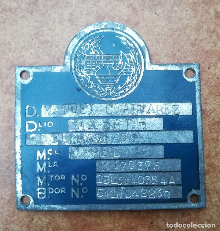 Autos und Motorr&auml;der: ANTIGUA PLACA PARA VEHICULO, MADRID A&Ntilde;O 1924