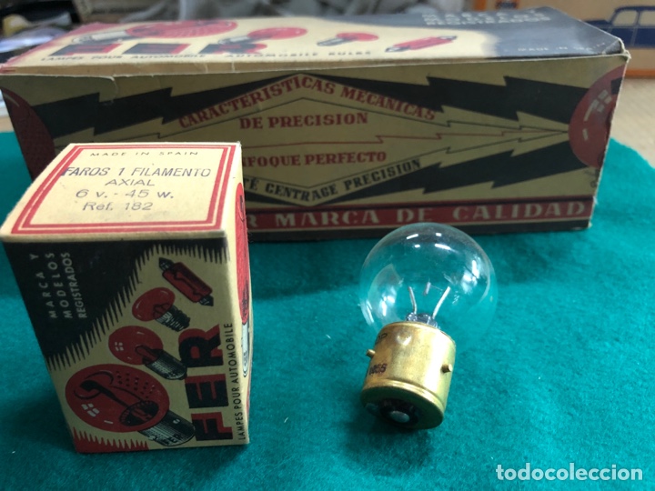 Automobili e Motociclette: L&Aacute;MPARA FER- 6 V- 45W -1 filamento -ref 182- MARCHAL