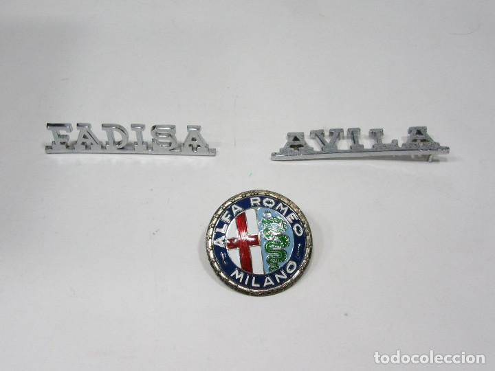 Automobili e Motociclette: Juego de placas frontales. Furgoneta Alfa Romeo Fadisa. &Aacute;vila.