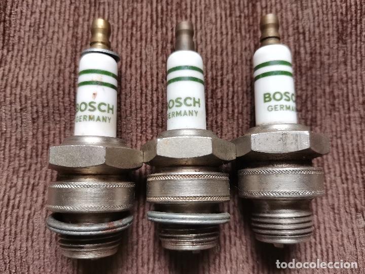Automobili e Motociclette: 3 ANTIGUAS BUJIAS BOSCH M2225P11S 60- RARO MOTO COCHE TRACTOR