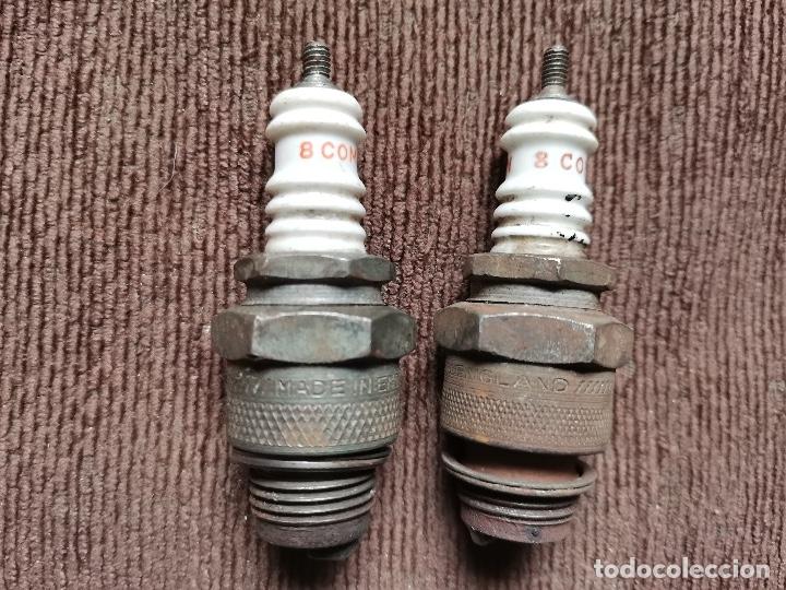 Automobili e Motociclette: 3 ANTIGUAS BUJIAS CHAMPION 8 COM - RARO MOTO COCHE TRACTOR