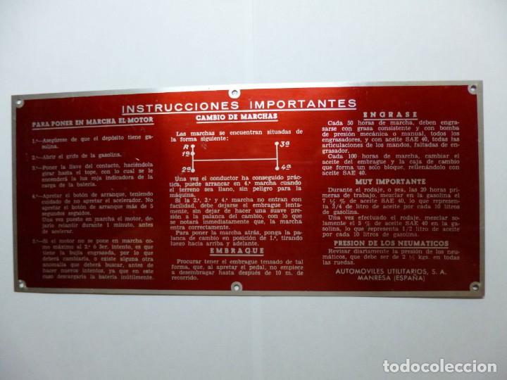 Coches y motocicletas: Placa instrucciones dumper - Foto 1
