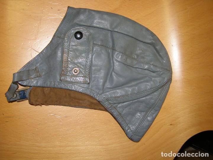 Automobili e Motociclette: Gorro o casquete de conductor de motocicleta o coche descapotable, a&ntilde;os 40 o un poco anterior.