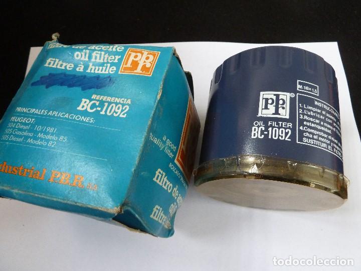 Coches y Motocicletas: PEUGEOT 504/505-FILTRO DE ACEITE&middot;P.B.R.&middot;BC 1092-PEUGEOT 504 D//505G//505D (REC.NUEVO)