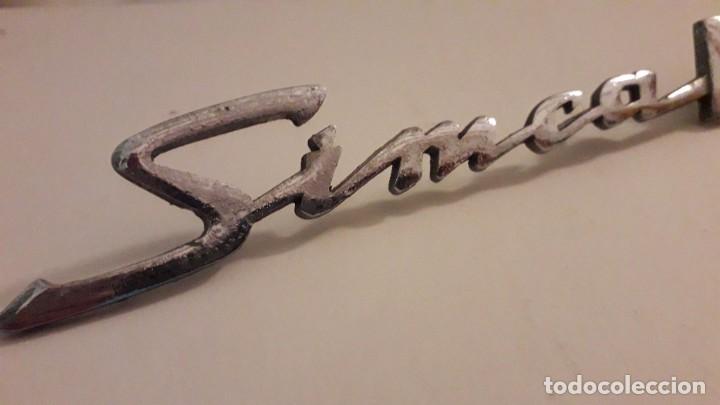Coches y motocicletas: anagrama simca 1000 (22cm aprox) - Foto 3