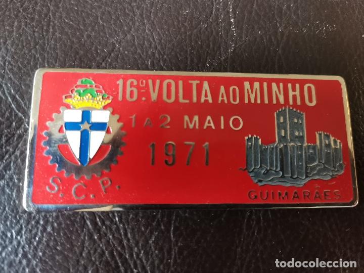 Automobili e Motociclette: 1971PLACA PUBLICIDAD 16&ordf; VOLTA AO MINHO - GUIMAR&Atilde;ES - C.C.P - AUTOMOVILISMO