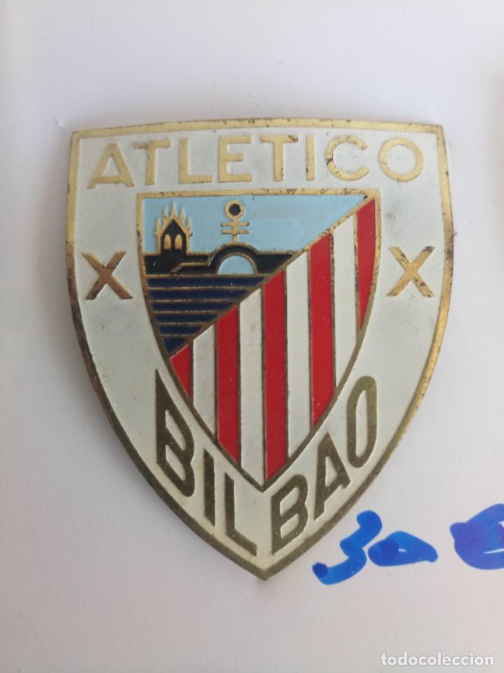 Autos und Motorr&auml;der: Placa chapa esmaltada f&uacute;tbol. Para coche hist&oacute;rico . Tornillos traseros. Athletic de Bilbao
