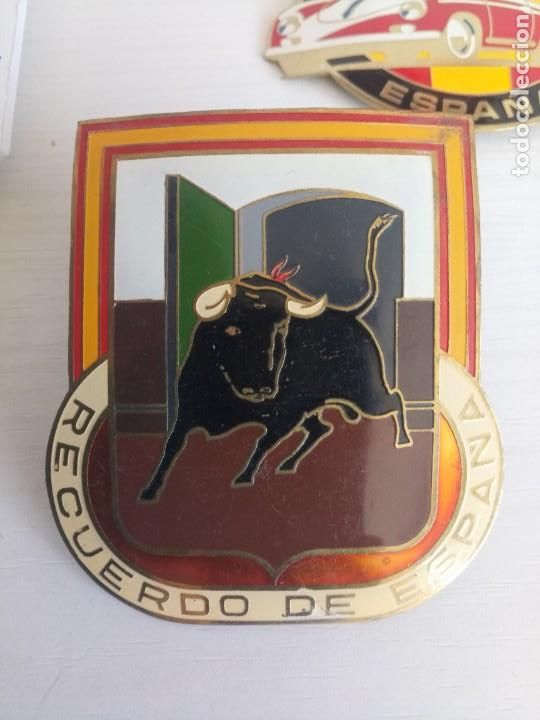 Automobili e Motociclette: Placa chapa esmaltada Para coche hist&oacute;rico . Tornillos traseros.espa&ntilde;a . Toros Turismo