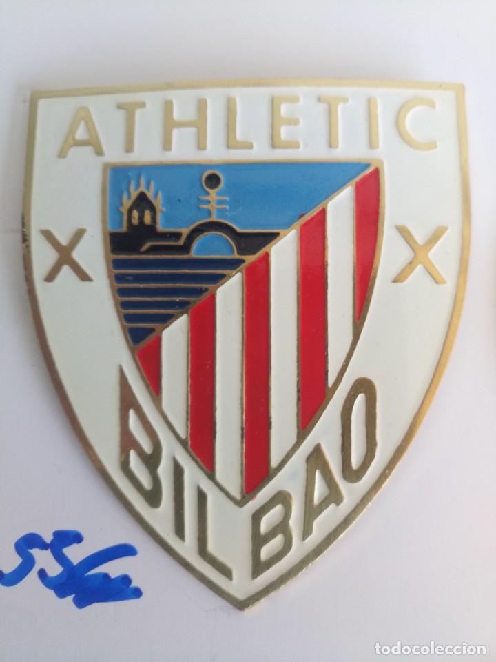 Autos und Motorr&auml;der: Placa chapa esmaltada f&uacute;tbol. Para coche hist&oacute;rico . Tornillos traseros. Athletic de Bilbao
