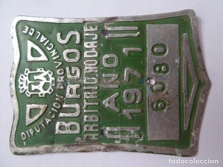Automobili e Motociclette: ANTIGUA PLACA-ARBITRIO RODAJE&middot;A&Ntilde;O 1971-BURGOS-DIPUTACION PROVINCIAL DE BURGOS