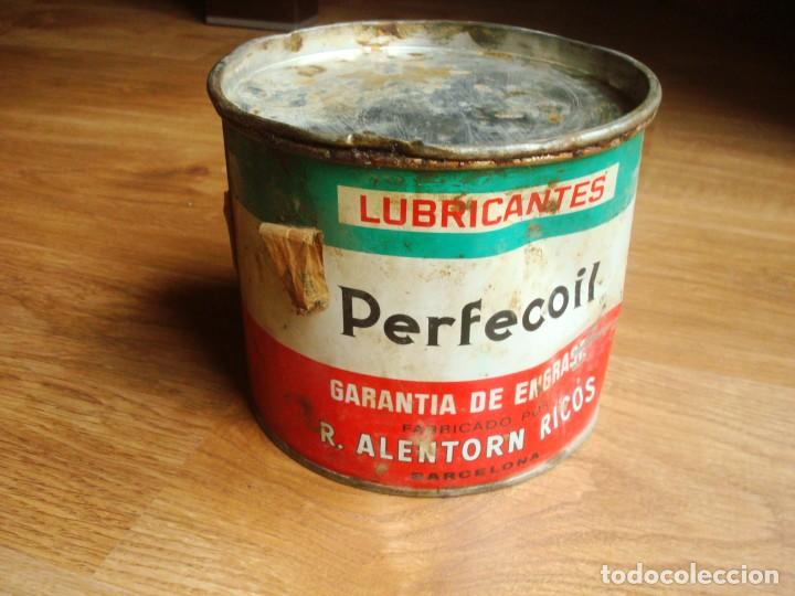 Autos und Motorr&auml;der: Bote lata lubricante Grasas Perfecoil (R. Alentorn Ric&oacute;s) Barcelona (semi llena)
