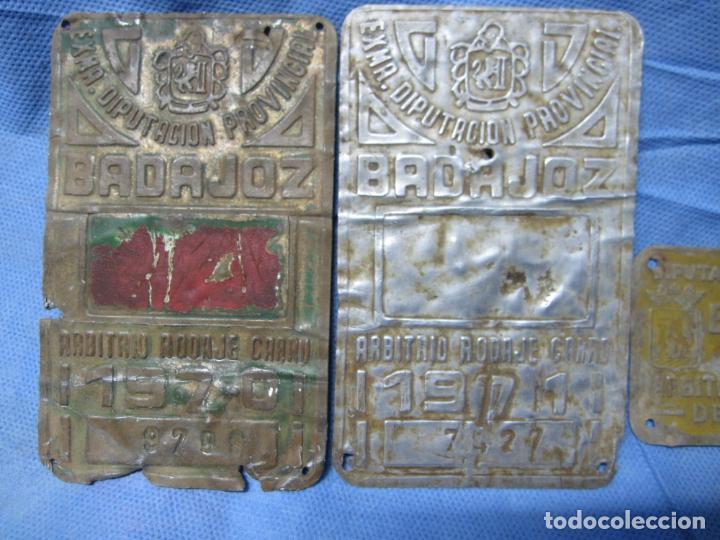 Autos und Motorr&auml;der: CHAPAS PLACAS EXCMA DIPUTACION PROVINCIAL BADAJOZ ARBITRIO RODAJE CARRO 1970 1971