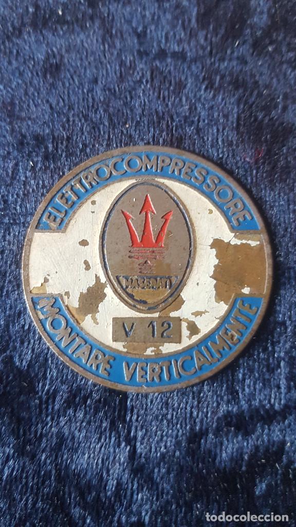 Automobili e Motociclette: CHAPA MASERATI V 12 ELECTROCOMPRESSORE MONTARE VERTICALMENTE