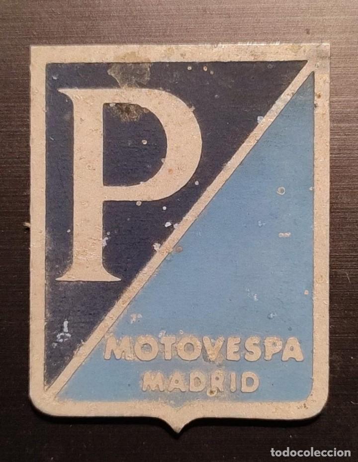 Voitures et Motocyclettes: MOTOVESPA MADRID. LOGO, EMBLEMA, ANAGRAMA.