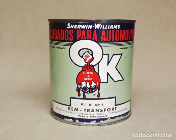 Coches y Motocicletas: BOTE ANTIGUO DE PINTURA PARA COCHE, ROJO INTENSO 1 LT. - SHERWIN WILLIAMS,KEM TRANSPORT