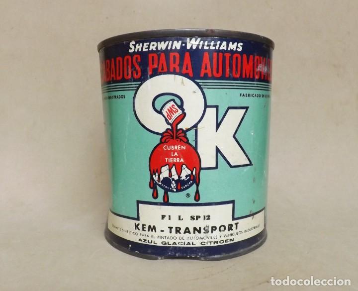 Coches y Motocicletas: BOTE ANTIGUO DE PINTURA PARA COCHE, AZUL GLACIAL CITROEN 1 LT. - SHERWIN WILLIAMS,KEM TRANSPORT