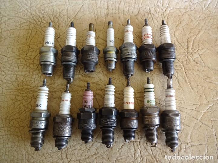Automobili e Motociclette: lote de 14 antiguas bujias bujia autolite champion bosh firestone ngk floquet prestolite