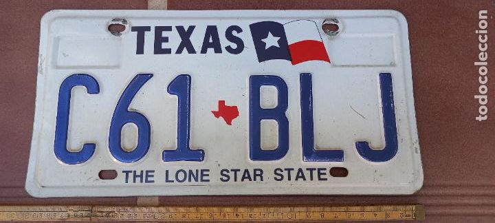 Automobili e Motociclette: PLACA DE MATRICULA DE COCHE. TEXAS THE LONG STAR STATE. USA, U.S.A. ESTADOS UNIDOS. LICENSE PLATE