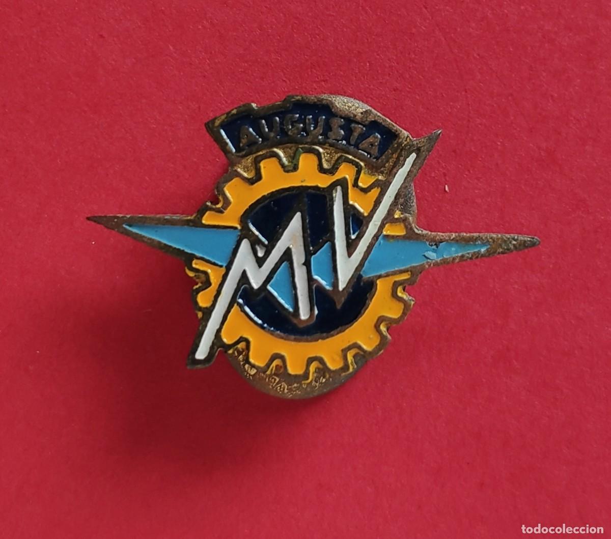 Automobili e Motociclette: Antigua insignia de ojal o solapa MOTOCICLETAS MV AUGUSTA MOTOS