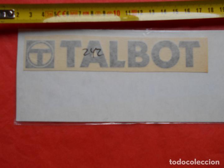 Autos und Motorr&auml;der: PEGATINA ESPECIAL PARA MOTO-COHE O MAQUINA TALBOT