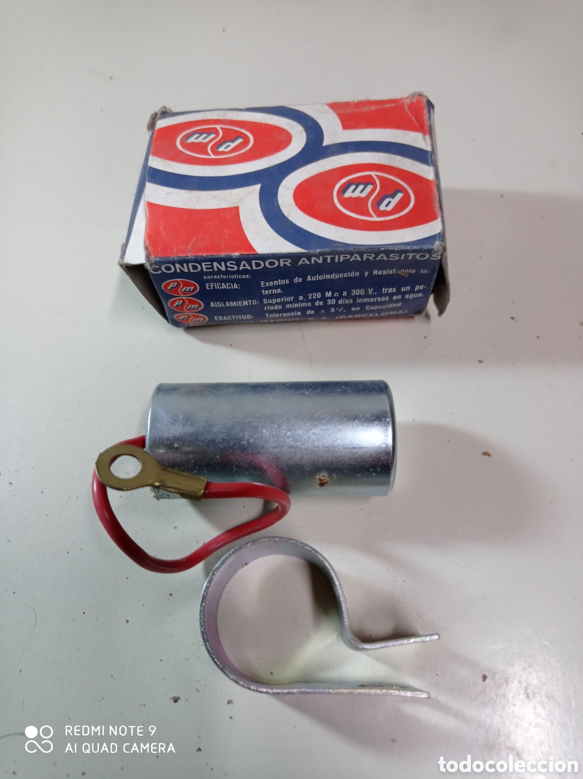 Autos und Motorr&auml;der: Antiguo condensador antiparasitos marca PM. Productos Magno S.A Barcelona. Nuevo en su caja