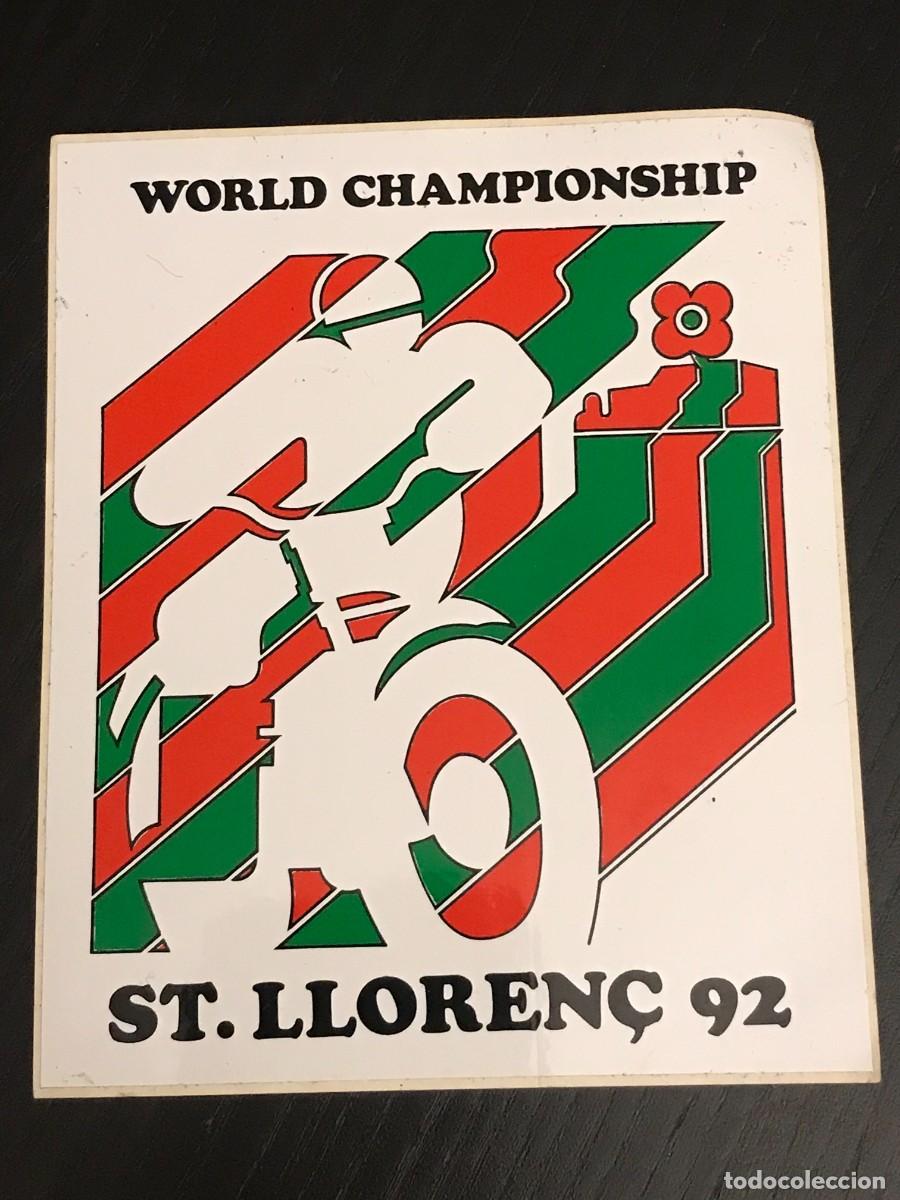 Autos und Motorr&auml;der: TRIAL SANT LLOREN&Ccedil; 1992 WORLD CHAMPIONSHIP MUNDIAL MOTO - PEGATINA ADHESIVO ORIGINAL 9,5x12cm
