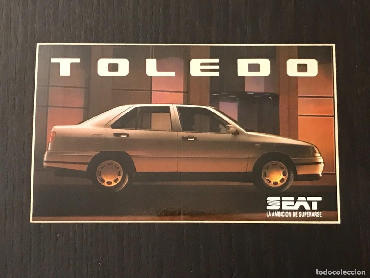 Autos und Motorr&auml;der: SEAT TOLEDO LA AMBICION DE SUPERARSE - ANTIGUA PEGATINA ADHESIVO - TEMA AUTOMOVIL MOTOR