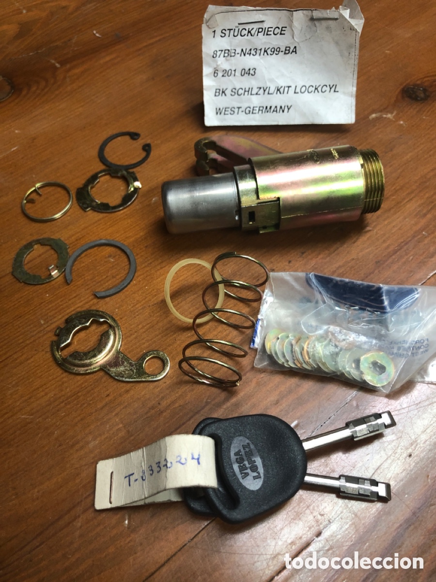 Automobili e Motociclette: JUEGO REPARACI&Oacute;N CILINDRO CERRADURA PORT&Oacute;N TRASERO CON LLAVES-6201043 ( FORD SIERRA FAMILIAR 87-93 )