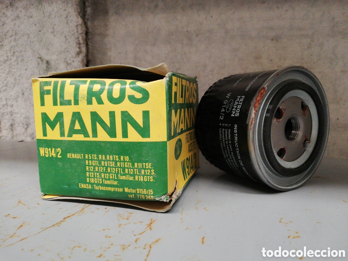 Automobili e Motociclette: Filtro de aceite MANN W 914/2 para Renault 8, 10, 12 y otros