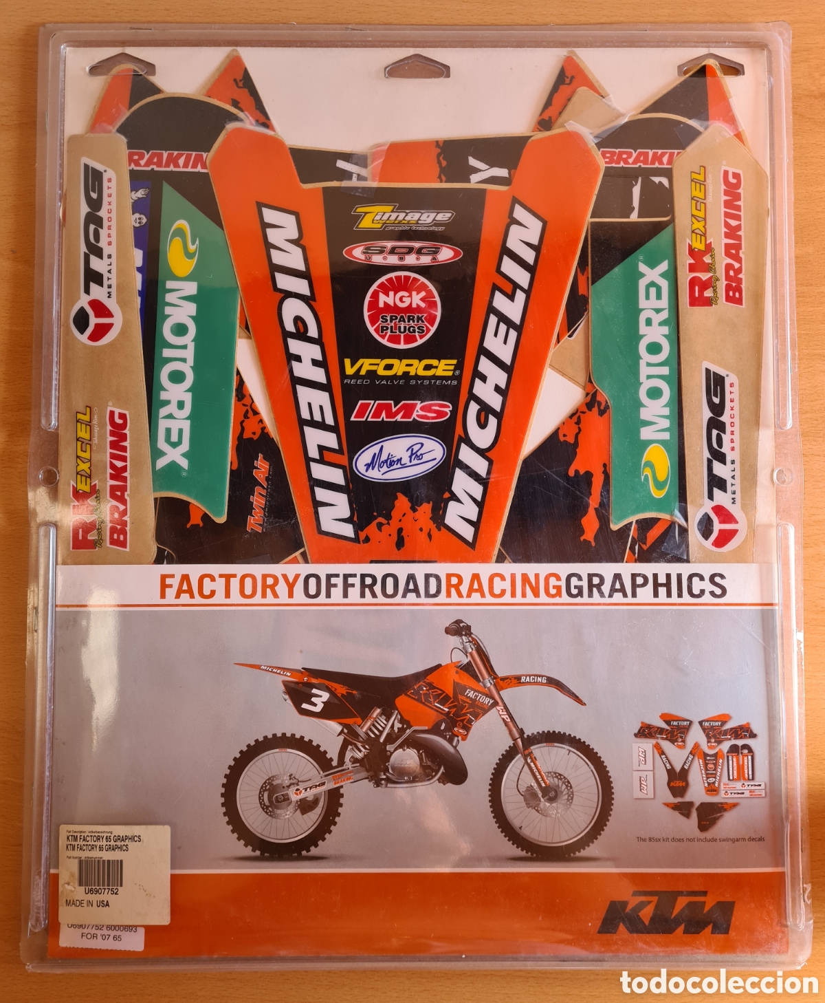 Autos und Motorr&auml;der: Kit Decoraci&oacute;n Motocicleta Offroad KTM Factory 65 Graphics - Motocross