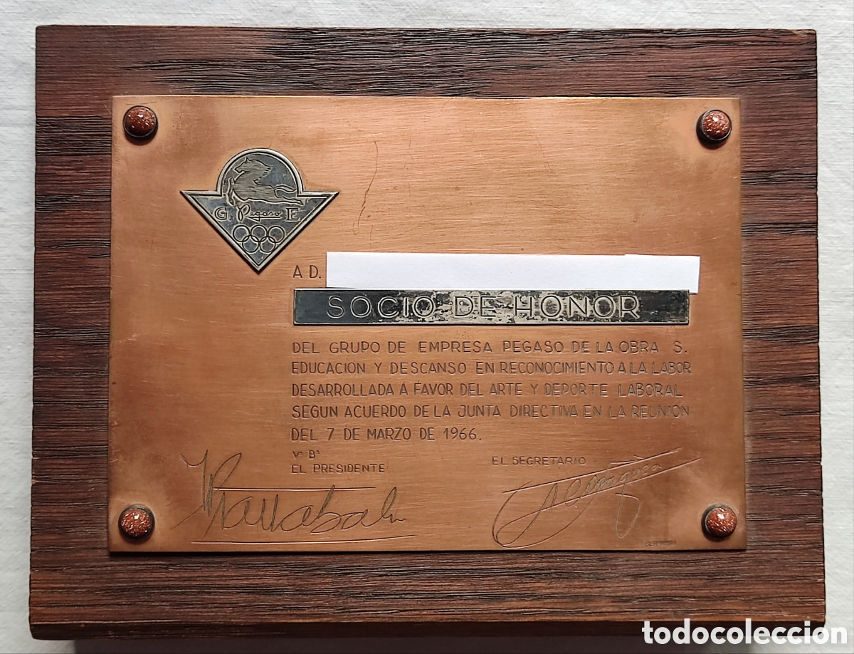 Autos und Motorr&auml;der: PEGASO AUTOM&Oacute;VIL EMPRESA PLACA 1968