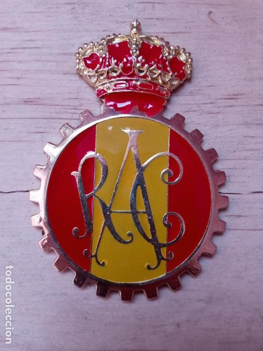 Autos und Motorr&auml;der: Placa insignia esmaltada RAC Real escuela del automovil- adesivo trasero para pegar