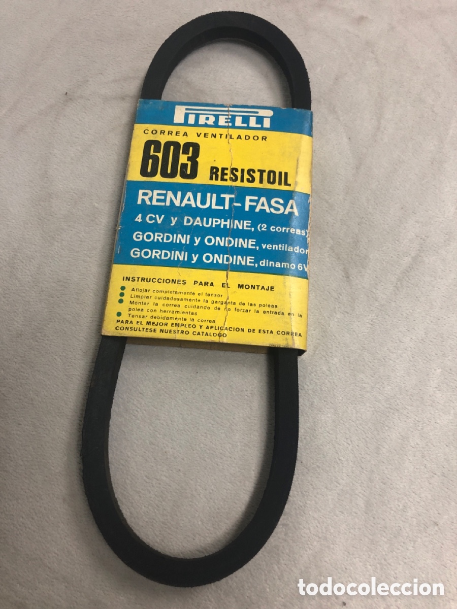 Autos und Motorr&auml;der: CORREA VENTILADOR- PIRELLI 603 ( RENAULT 4cv- DAUPHINE 2 correas- GORDINI Y ONDINE ventilador