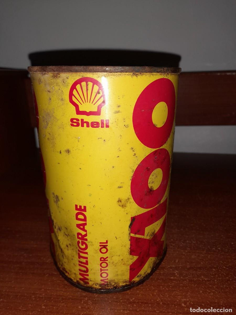 Autos und Motorr&auml;der: Antigua lata metal aceite de motor veh&iacute;culo shell x100 x-100 multigrado 1 litro 20w/40,modelo raro