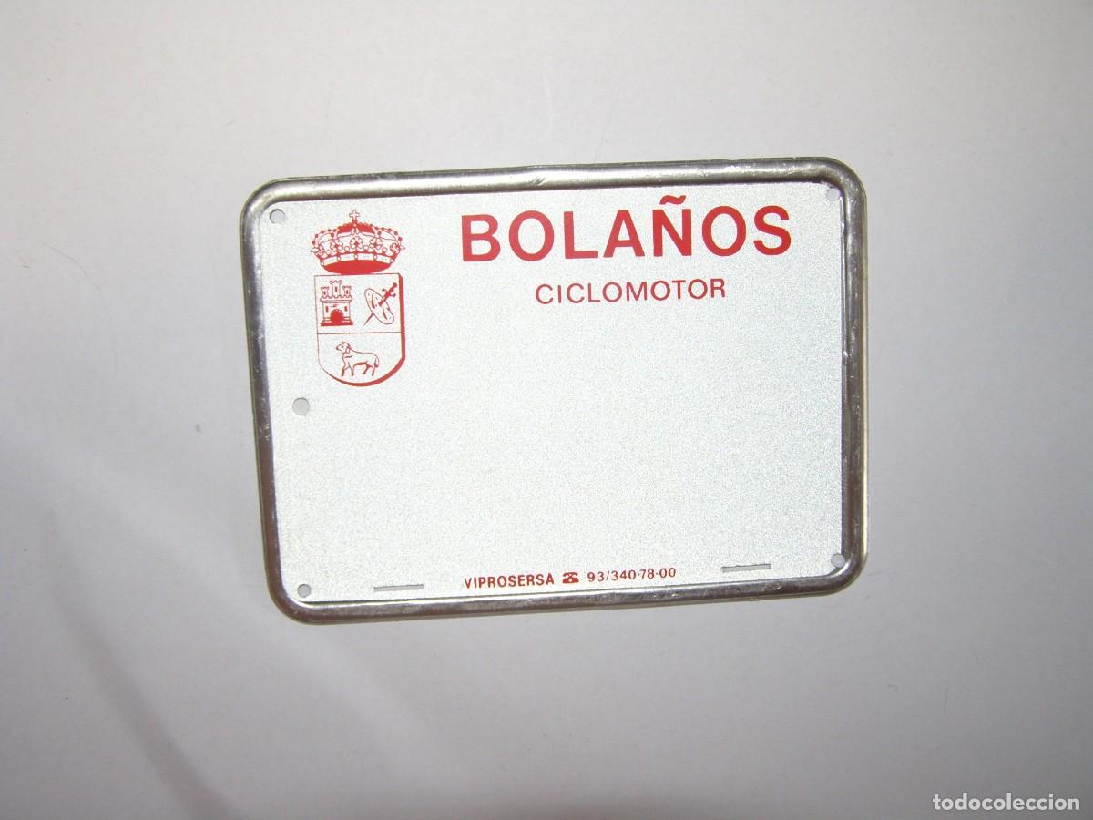 Autos und Motorr&auml;der: Placa matr&iacute;cula moto velomotor, Bola&ntilde;os, a&ntilde;os 80.