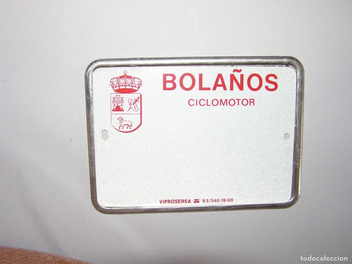 Autos und Motorr&auml;der: Placa matr&iacute;cula moto velomotor, Bola&ntilde;os, a&ntilde;os 80.