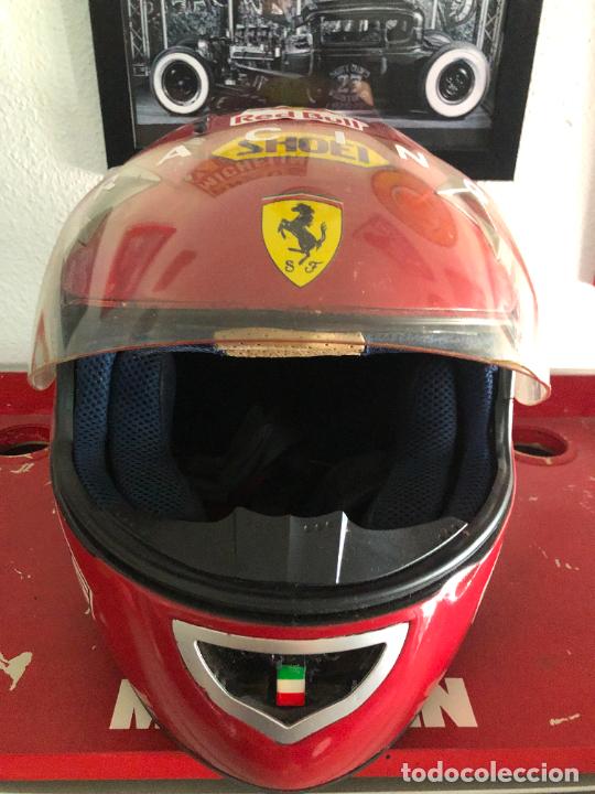 Autos und Motorr&auml;der: &iexcl;&iexcl;&iexcl; CASCO DE MOTO TEMATIZADO FERRARI RACING PARA USO O DECORACI&Oacute;N !!!