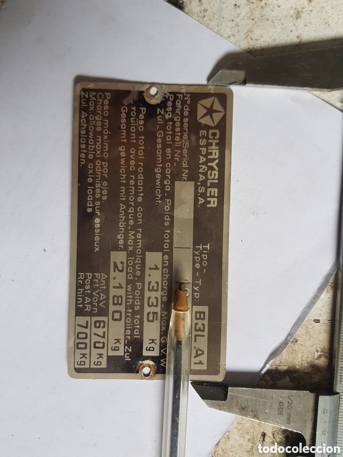 Coches y Motocicletas: Placa chrysler Espa&ntilde;a S.A