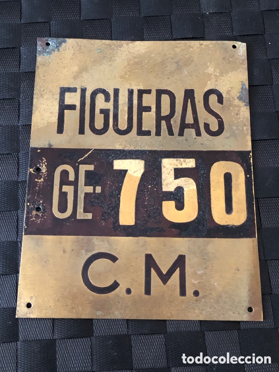 Autos und Motorr&auml;der: PLACA MATR&Iacute;CULA DE FIGUERAS GERONA CM ( FIGUERES GIRONA )
