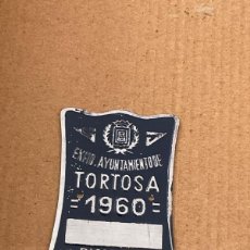 Coches y Motocicletas: PLACA O CHAPA BICICLETA TORTOSA 1960
