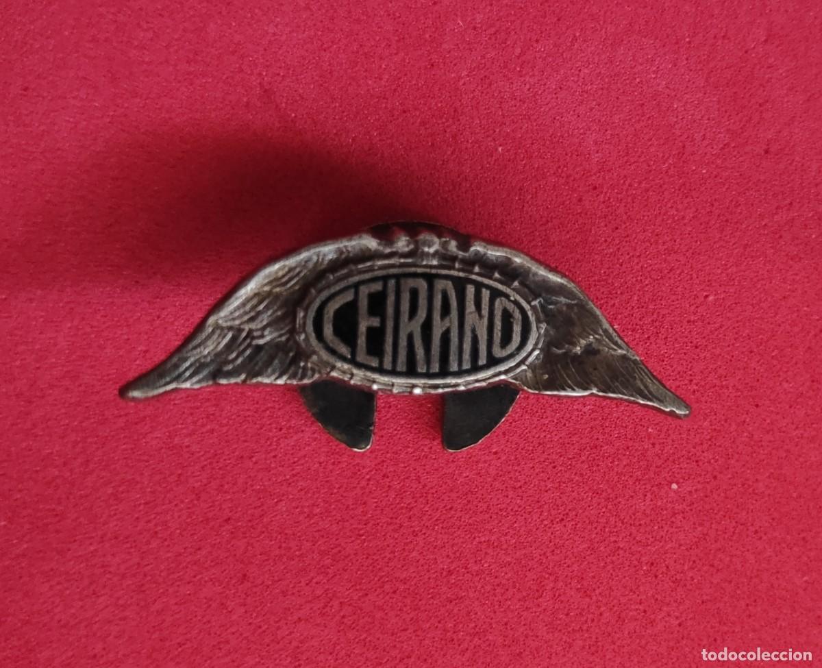 Autos und Motorr&auml;der: Muy Rara Antigua insignia pin de ojal ceirano en plata - coche clasico epoca - logo emblema badge