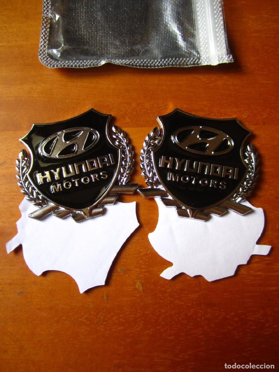 Automobili e Motociclette: 2 Chapas Chapitas Metalicas (No Magneticas) Hyundai Motors