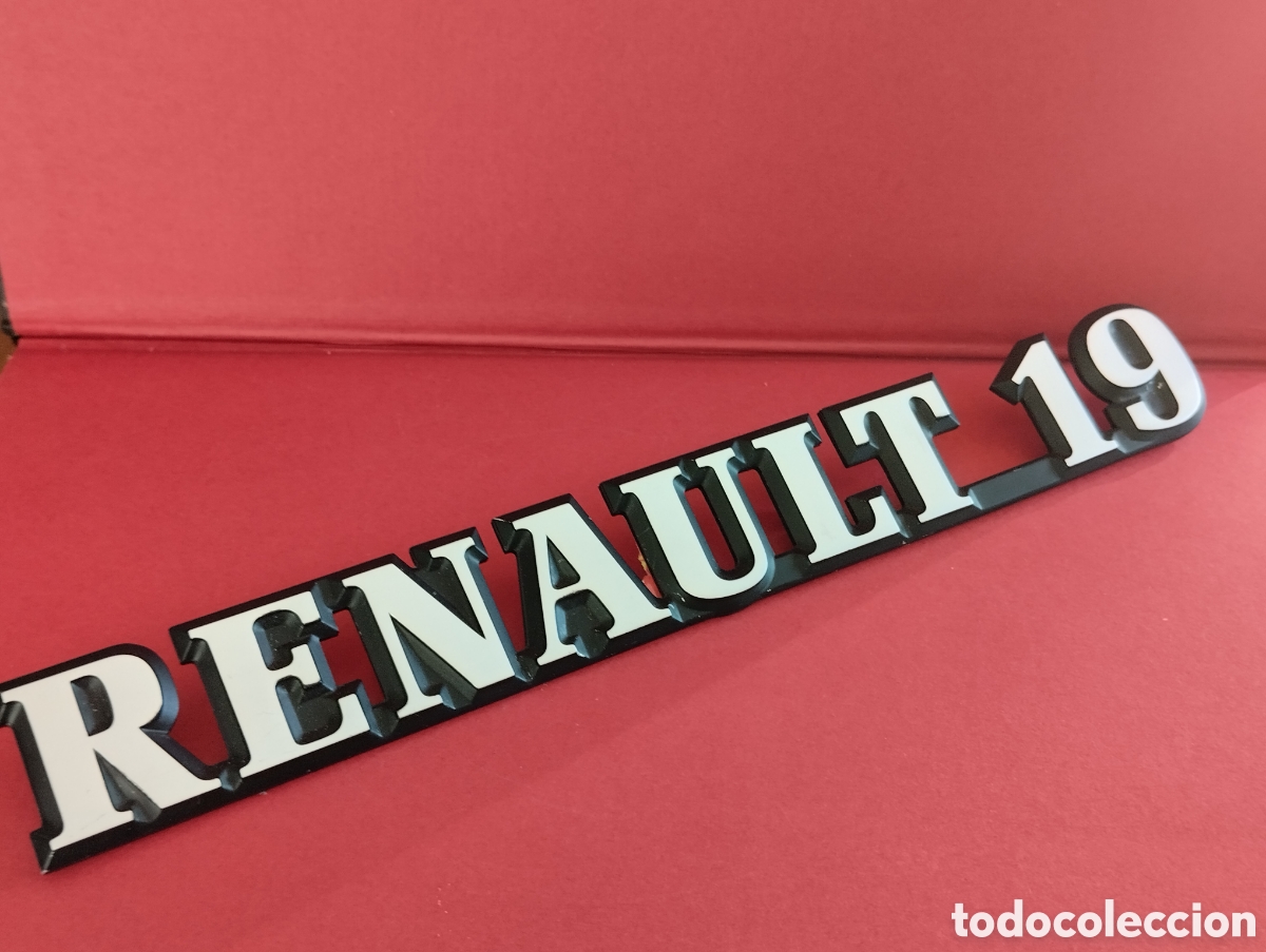 Automobili e Motociclette: LOGOTIPO EMBLEMA MARCA COCHE VEH&Iacute;CULO RENAULT 19 DE METAL ALUMINIO