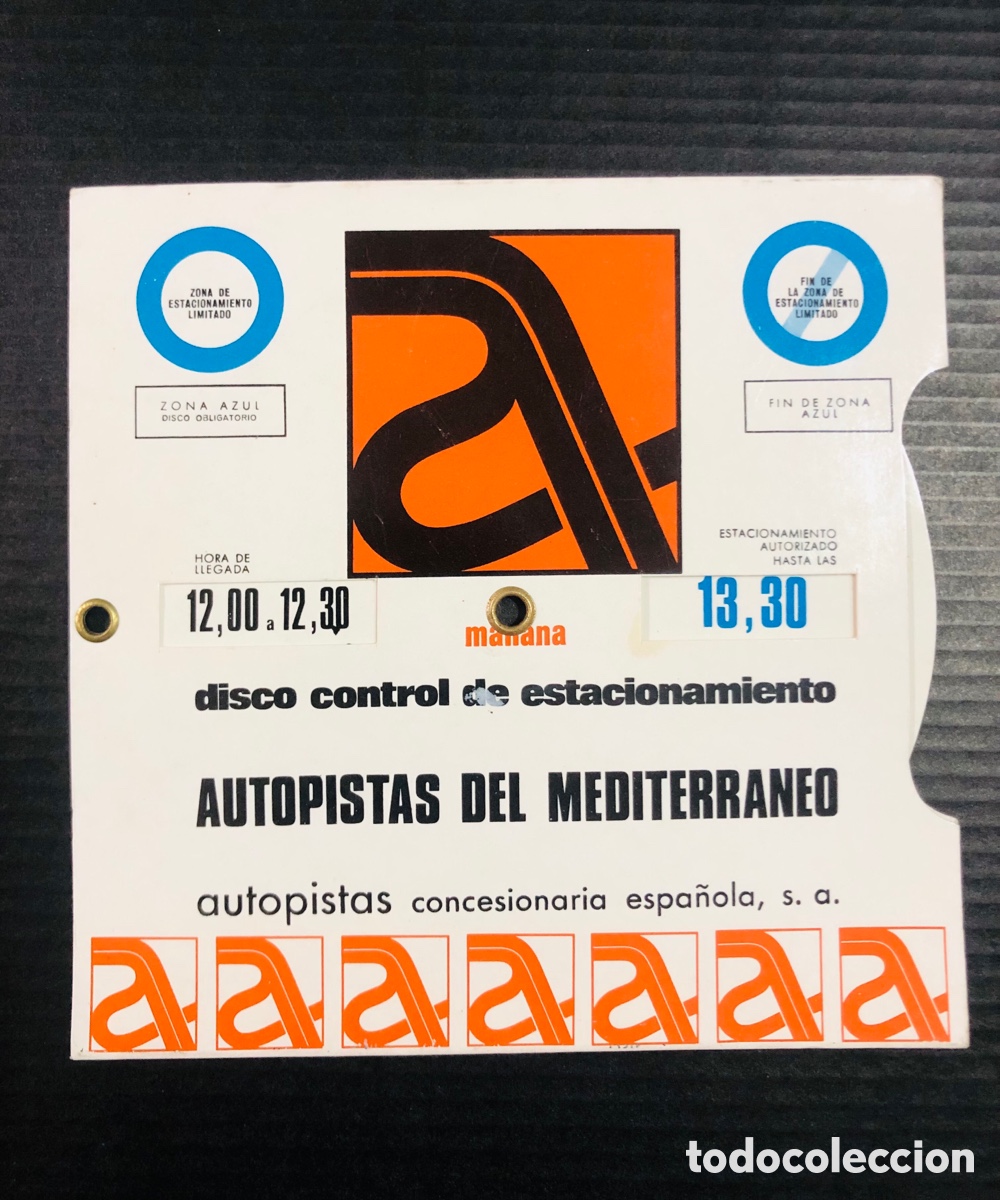 Autos und Motorr&auml;der: DISCO HORARIO DE APARCAMIENTO AUTOPISTAS DEL MEDITERR&Aacute;NEO (ZONA AZUL)