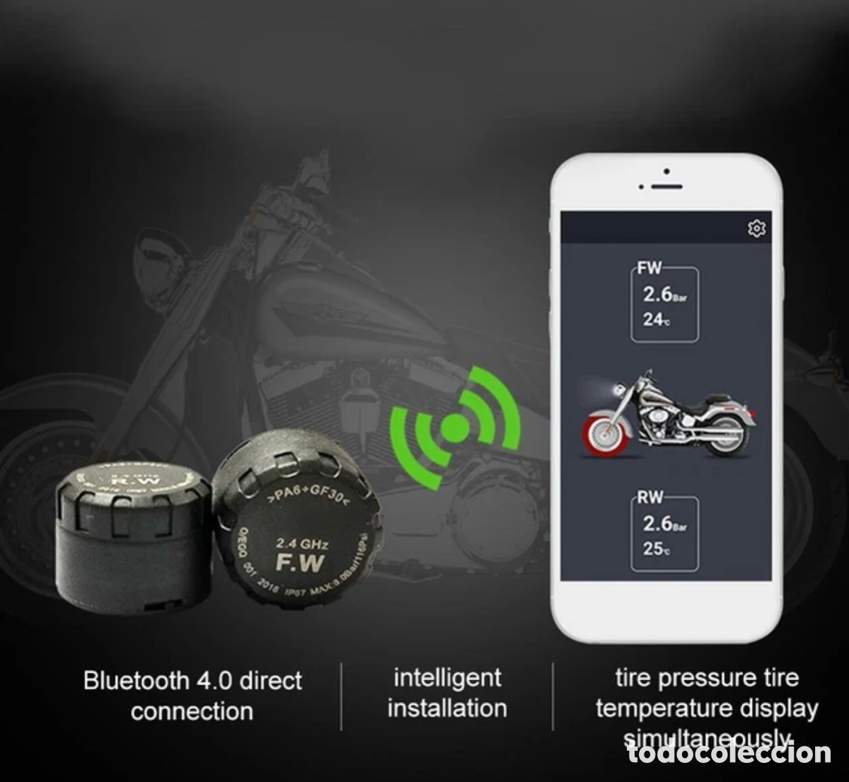 Autos und Motorr&auml;der: TPMS MEDIDOR PRESION NEUM&Aacute;TICO MOTO BLUETOOTH