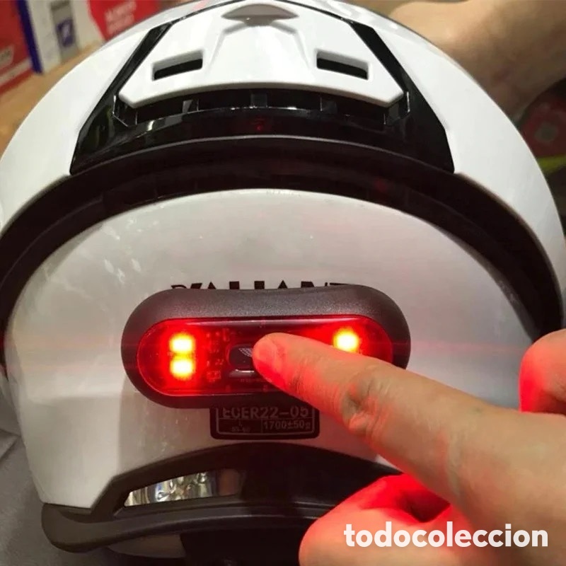 Coches y Motocicletas: LUZ LED TRASERA PARA CASCOS CICLISMO MOTORISTAS