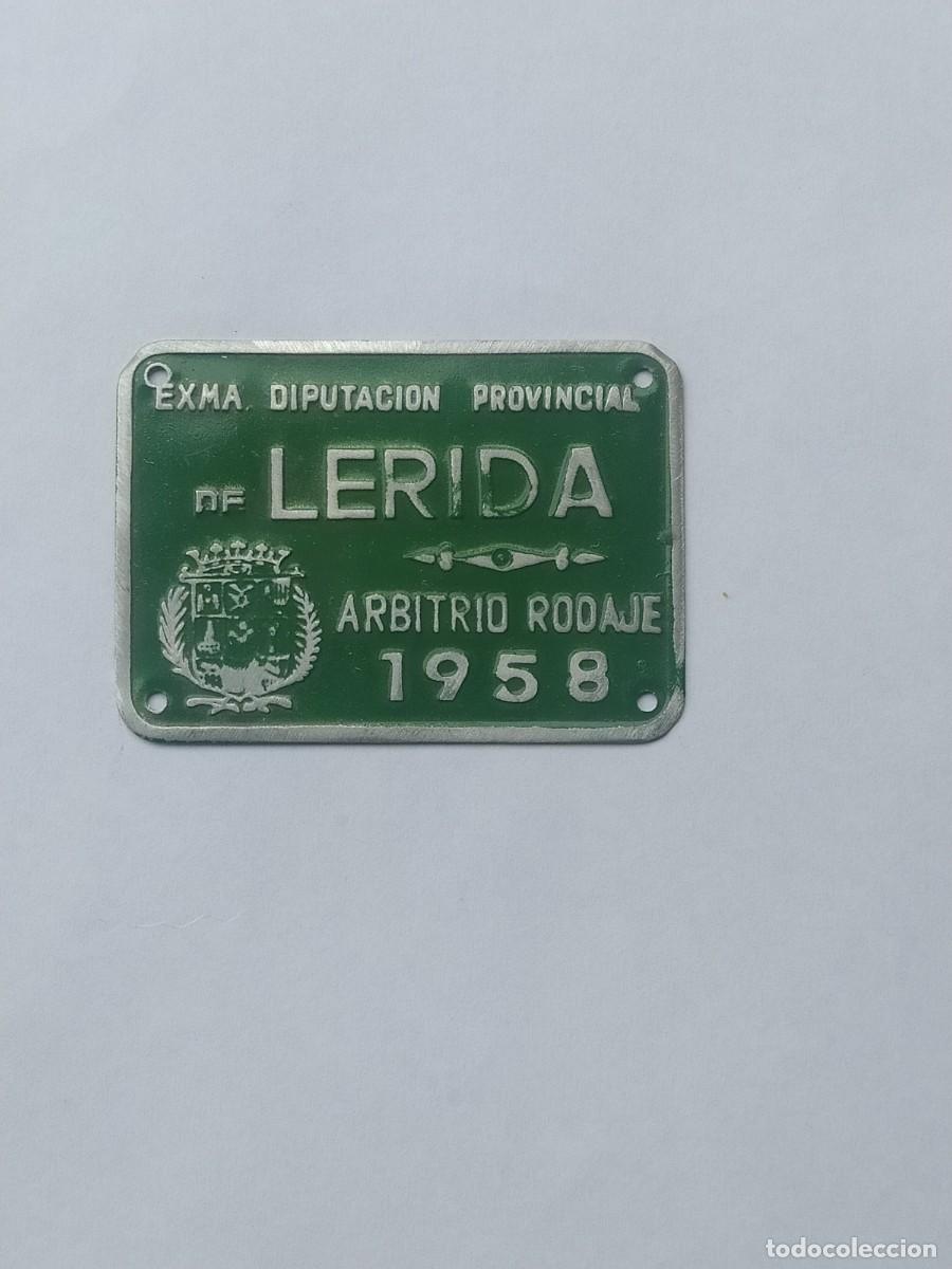 Autos und Motorr&auml;der: Placa de carro A&ntilde;o 1958 Lerida