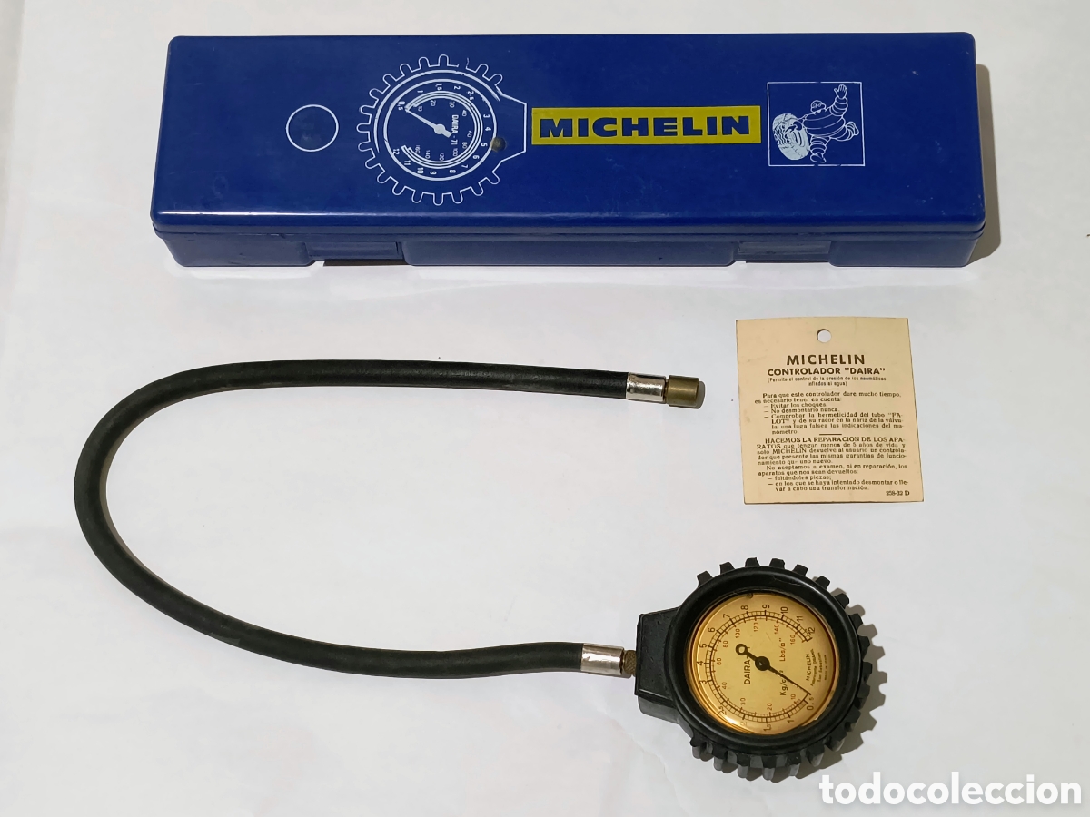 Automobili e Motociclette: manometro michelin, presion de aire daira 71 con caja o funda de plastico, sin usar
